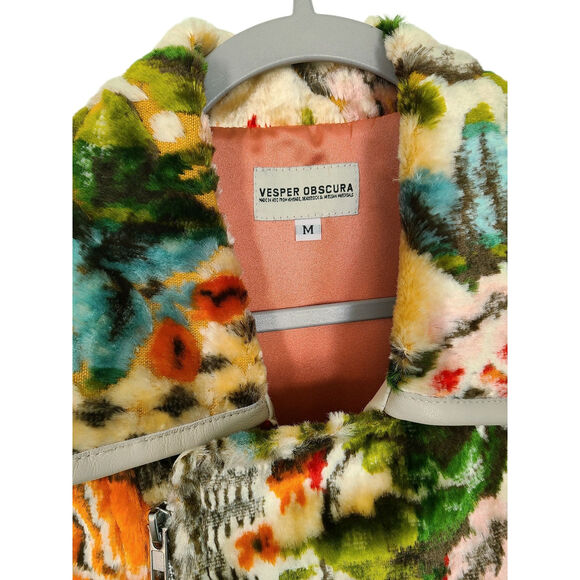 Mia Vesper Obscura Hallowed Tapestry Moto Jacket Nappa Leather Size M Unisex - Picture 2 of 10